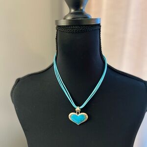 Turquoise Heart Pendant Necklace